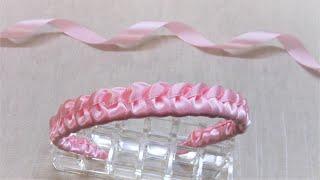 DIY Ribbon Crafts - How to Make a Braided Headband with Satin Ribbon - Amazing Plait Ribbon Hairband