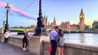 A Romantic London Sunset Walk ️ Summer 2024 in Central London · 4K HDR