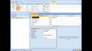 How To Create A Database Table in MS Access