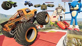Monster Truck Madness LIVE  | Long Jumps and Crashes | BeamNG Drive - Griff's Garage