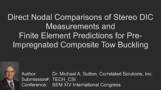 Direct Nodal Comparisons of Stereo DIC Measurements and FE Predictions for Composite Tow Buckling