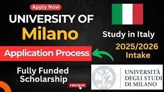 University of Milano Italy 2025-2026 | Step by Step Complete Application Process | Bachelor, Master