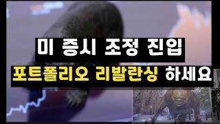 미 증시 조정 진입=포트폴리오 리발란싱