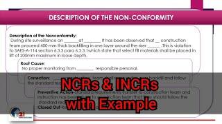 NCR & INCR |Non Conformance Report|  with |Example| |SAEP-381| #aramco