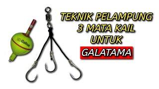 Cara membuat Rangkaian pancing | Teknik pelampung | 3 Mata kail