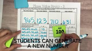 Place Value Draw & Spin - Place Value Activities for Upper Elementary Math Students