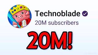 Technoblade Has Reached 20 Million Subscribers!