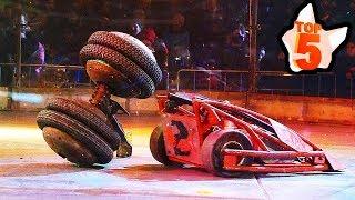 ¡5 mejores PELEAS DE ROBOTS CASEROS! / battlebots