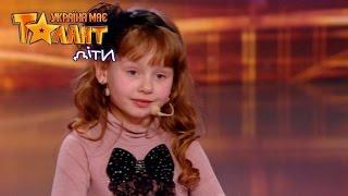Little actress says stories and mysteries of the on Ukraine's Got Talent.