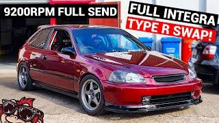  HONDA CIVIC EK K20 REVIEW - FULL INTEGRA TYPE R DC5 SWAP