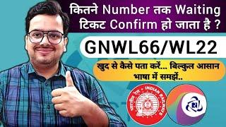 Kitne Number Tak Ka Waiting Ticket Confirm Ho Jata hai ? GNWL/ WL Kya Hota Hai| Railway Waiting List