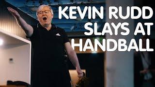 Kevin Rudd Destroys Kids at Handball | Hit105