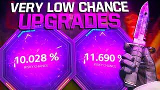 Doing VERY RISKY LOW CHANCE Upgrades?! (SKIN.CLUB)