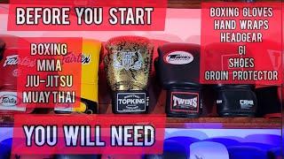 WHAT BEGINNERS NEED TO START BOXING, JIU-JITSU, MMA.