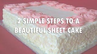 Easy Buttercream Roses Sheet Cake Decorating