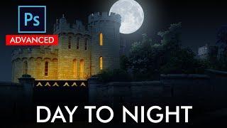 Convert Day Scene to Night Time in Adobe Photoshop - Urdu / Hindi