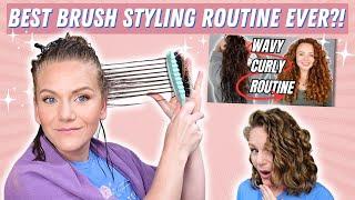 Trying Out Hanzcurls Brush Brush Styling For Perfect Wavy Curly Hair! 