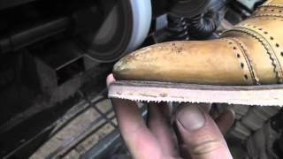 Jeffery West shoe repair - Full long leather sole www.pickupmyrepair.co.uk