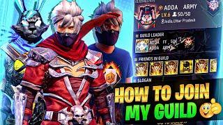 HOW TO JOIN MY GUILD  FREE FIRE GUILD JOIN  FF GUILD JOIN TODAY  FREE FIRE GUILD JOIN  ADDA FF