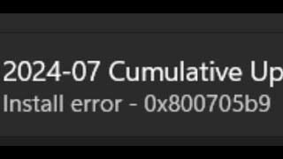 Fix Windows 11 Update Install Error 0x800705b9