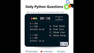 Python Coding challenge - Day 218 | What is the output of the following Python Code?  #python