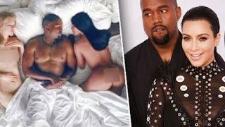 Kanye’s new video has a naked Kim and Taylor in bed with him