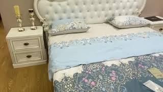 Спальня Натали с 5 дверным шкафом Белый глянец Эра мебель.