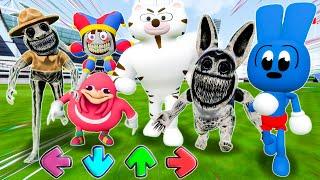 WHO IS FASTER? NEW 3D MEMES vs ZOONOMALY vs ROBLOX INNYUME SMILEY'S STYLIZED FAMILY in Garry's Mod!