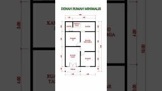 DESAIN DENAH RUMAH MINIMALIS UKURAN 6X10 METER DENGAN 2 KAMAR TIDUR