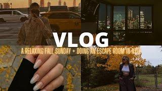 NYC vlog  a relaxing fall Sunday + doing an Escape Room in NYC!
