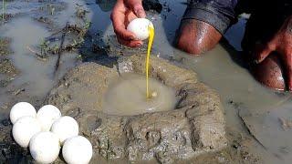 Unbelievable Fishing Technique । Best Underground Fishing With Eggs Catch Fish in Hole। Hole fishing