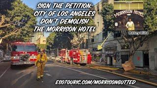 The Morrison Hotel burned, but it did not burn down