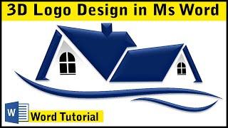 How to make 3D Logo Design in Ms word || Logo Design Tutorial in Microsoft Office word ||