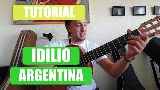 CÓMO TOCAR IDILIO EN GUITARRA | Tutorial con ACORDES | Argentina