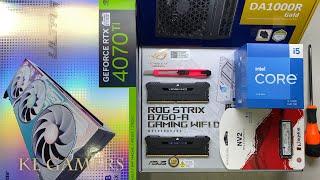 intel Core i5 13400 ASUS ROG STRIX B760-A GAMING WIFI D4 iGame RTX4070Ti ULTRA Gaming PC Build