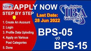 Apply Online - Step by Step  in BPS-05 to BPS-15 on SIBA Testing Service Portal | TechPers