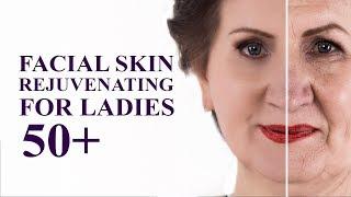 Face skin Rejuvenating Complex for ladies 50. Anti-aging face massage