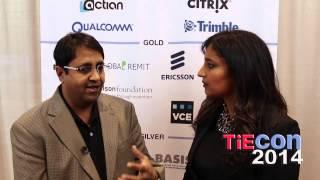 TiECon 2014 TIE50 Chetan Parikh of ezDI at Media Lounge with Kiran Malhotra