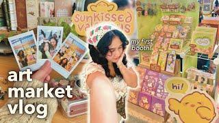 ART MARKET VLOG  my first art market experience | small business pov | yapping w/ sis  ࿔*: