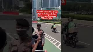 Momen lucu ketika driver Ojol melintas sebelum pembalap MotoGP #motogp #viral #ojol