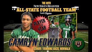 POY Norwalk's Cam Edwards — 89th New Haven Register All-State Football RB