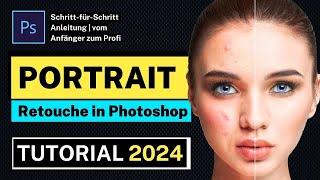 Portrait Retusche in Photoshop: Hautkorrektur | Haut weichzeichnen, Haut glätten & Makel entfernen