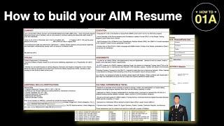 How to: build the Army AIM Resume