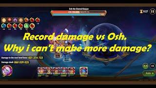 1.72Bil vs 160 Osh. How to kill Osh 2 times? Record damage in Asgard Hero-Wars Dominion Era.