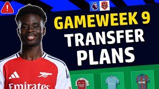 FPL Gameweek 9 Transfer Plans - Saka Gate & FPL Cartel ... (FPL 2024/25)