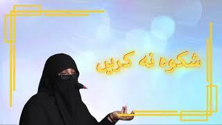 شکوہ نہ کریں۔۔By Dr Zeba Waqar