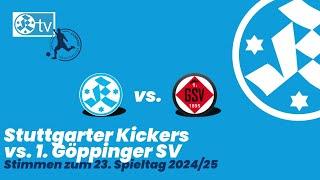 23. Spieltag Regionalliga Südwest 2024/25 Stimmen Stuttgarter Kickers - 1. Göppinger SV