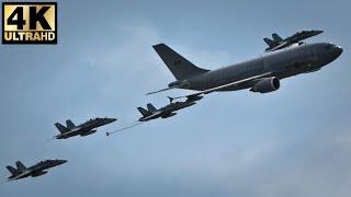 Aerial Refueling Demo and Afterburner Passes!