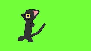 toothless dance but cat Green screen