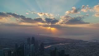 Dubai Sunset | Time-lapse | Arial Skyline View | Anish and Tamanna | Dubai Honeymoon